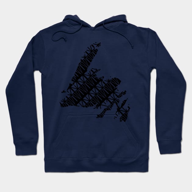 NFLD Map and Flag || Newfoundland and Labrador || Gifts || Souvenirs || Clothing Hoodie by SaltWaterOre